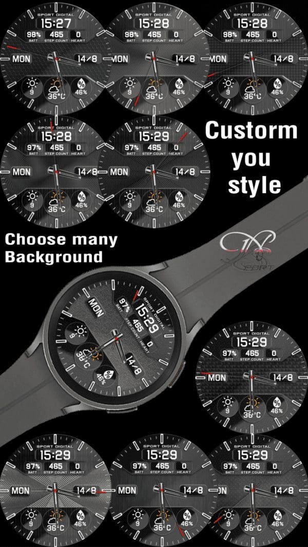 2 4 [N-SPORT350] Digital Sport N-SPORT Watch Face SAMSUNG WATCH FACE