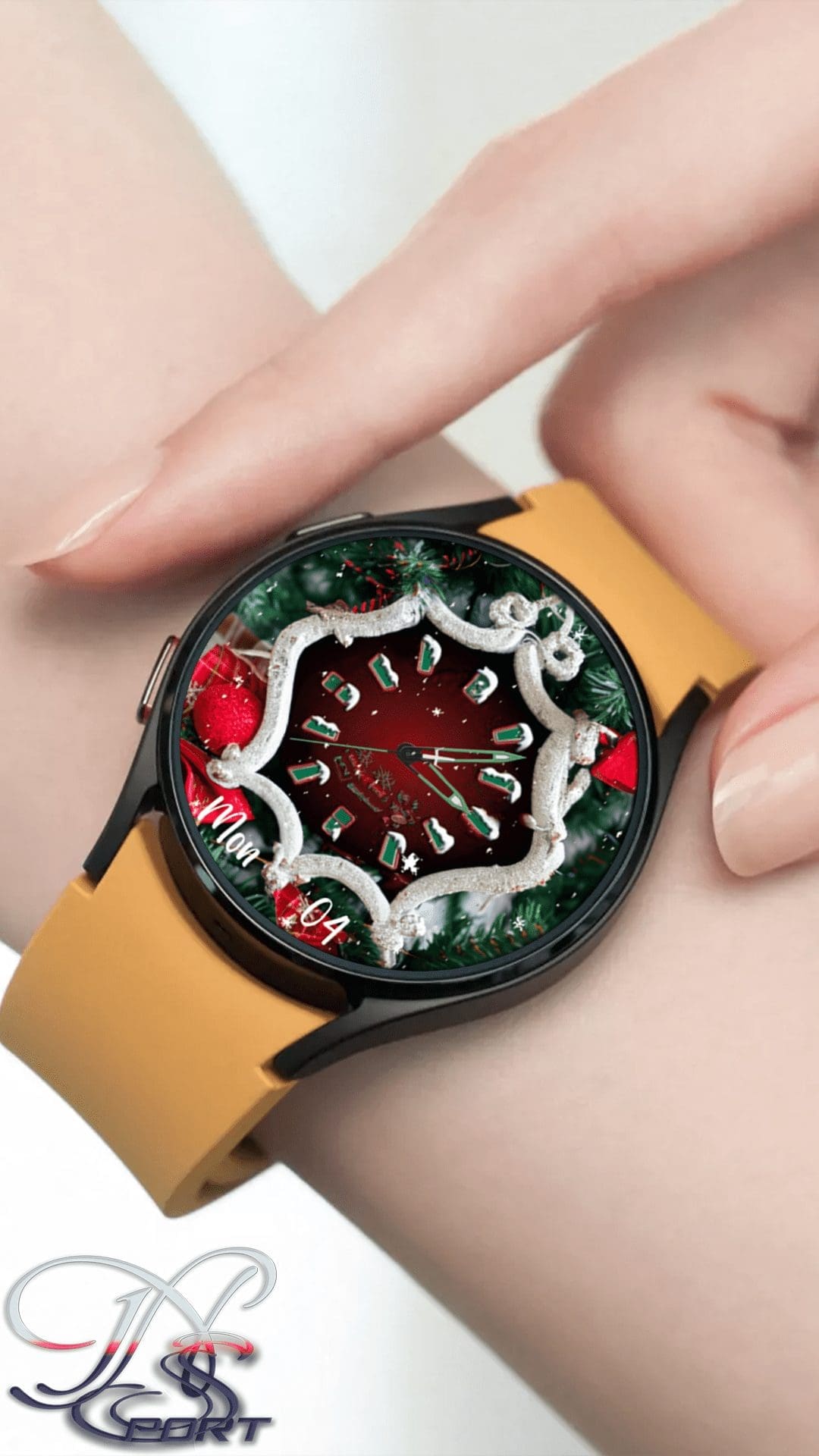Wear OS watch face features - MeryChristmas Analog NSPORT672 N-SPORT Watch Face