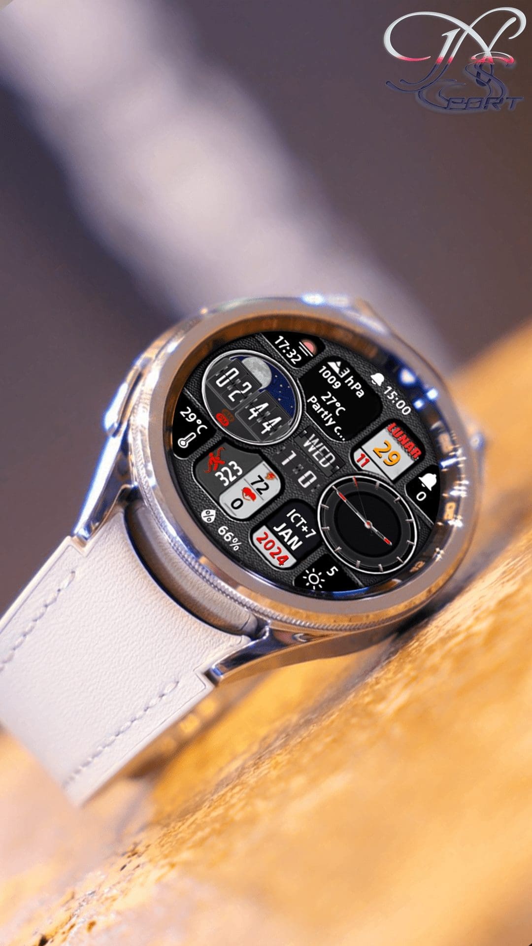 Wear OS watch face features - N-SPORT662 Hybird N-SPORT Watch Face