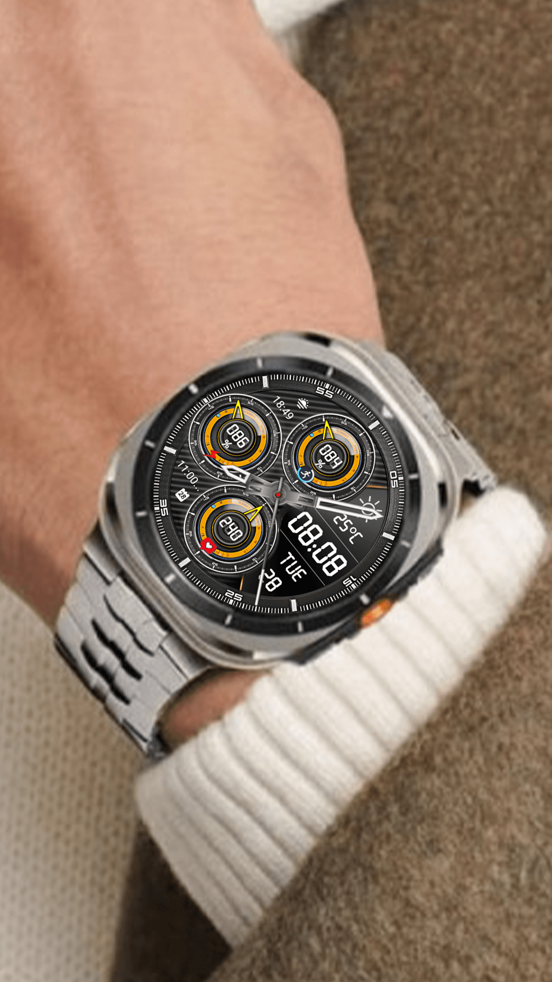 Wear OS watch face features - N-SPORT767 Analog Digital N-SPORT Watch Face