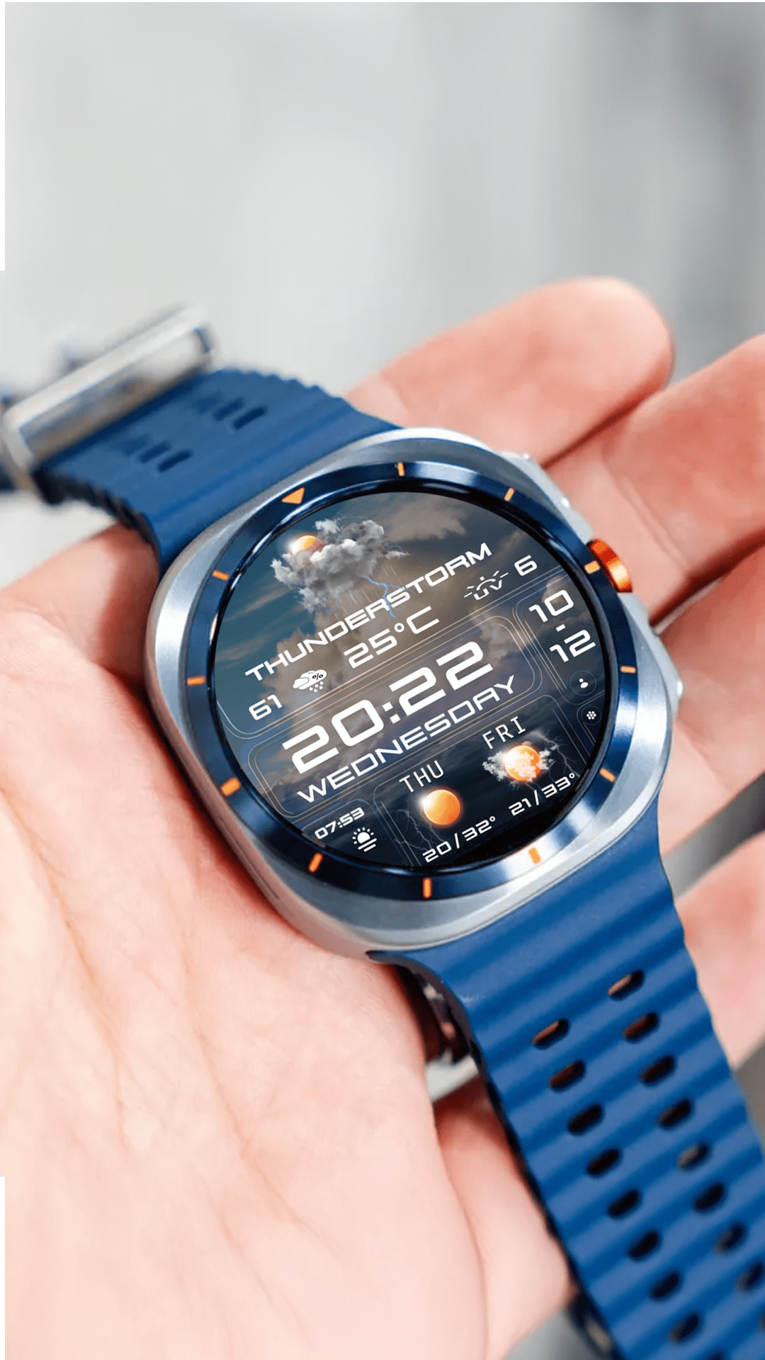 Wear OS watch face features - N-SPORT 758 Watch Face Wear OS N-SPORT Watch Face Samsung Galaxy Watch Ultra 8/7/6/5/4